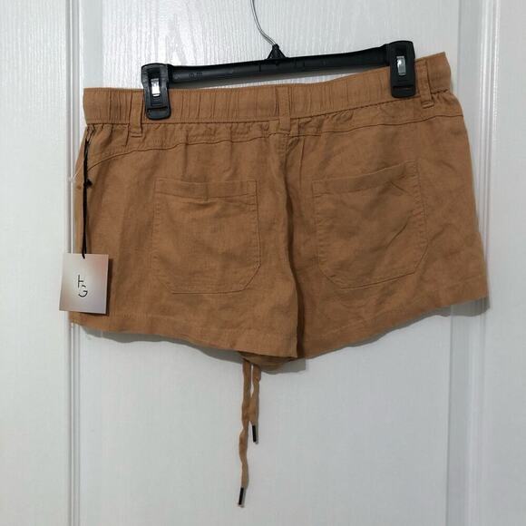 Happily Grey Women's Baggy Utility Pull On Shorts Linen Pockets Drawstring Large - Picture 5 of 7